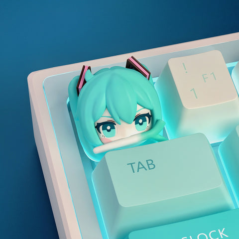 ［初音ミク］樹脂 手作り キーキャップ メカニカルキーボード