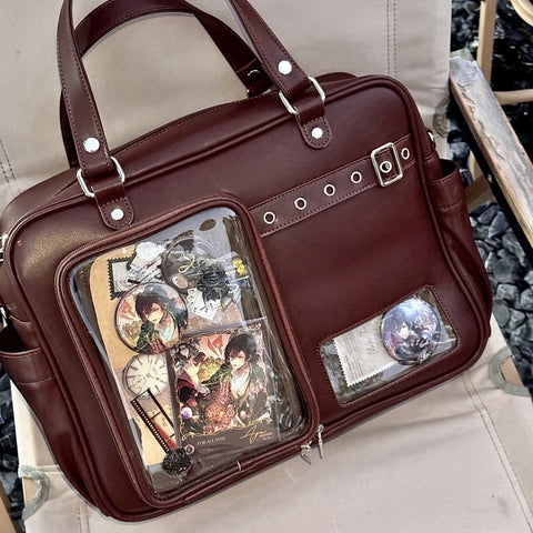 ［バッグ］ぬいぐるみ 缶バッジ用 痛バッグ 3way ショルダーバッグ【85U5UF】