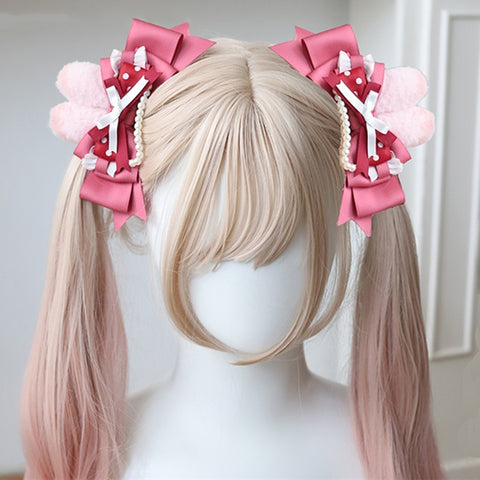 ［ヘアアクセサリー］ロリータ カチューシャ ヘッドドレス クリップ【UC2T7K】