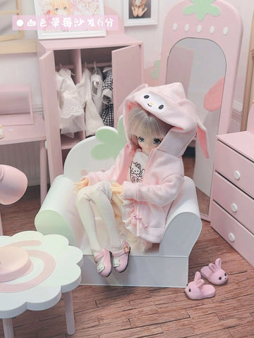 ［BJD小物］1/6 ドール用 手作り いちご家具【43S448】