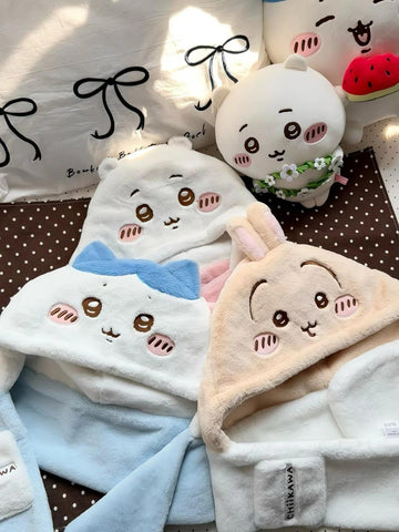 [キャラグッズ］ちいかわ 正規品 一体型 マフラー 帽子【BENGPR】