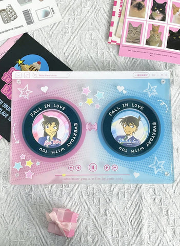 ［推し活グッズ］缶バッジ用アクリルフレーム 58mm【J5L6U5】