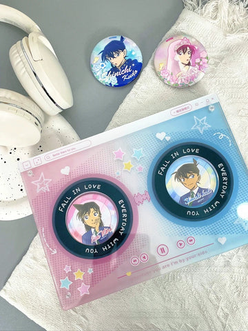 ［推し活グッズ］缶バッジ用アクリルフレーム 58mm【J5L6U5】