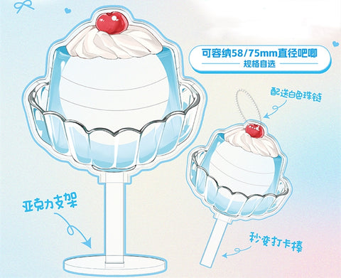 ［推し活グッズ］PVC 缶バッジカバー 58/75mm【G7K2T8】
