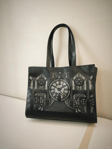 ［バッグ］ゴシック ダークパンク 時計塔 トートバッグ 【GCX0WG】