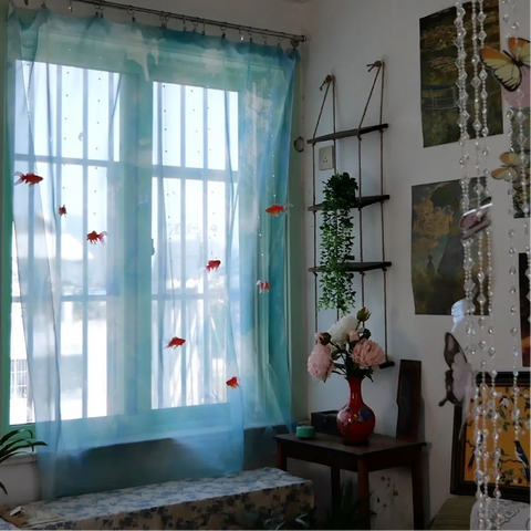 ［オリジナル］手作り 金魚 ビーズカーテン【VJXD56】