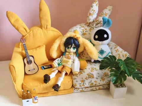 ［BJD小物］1/3 1/4 1/6 1/8 1/12 ドール用 手作り ソファー【C0XVS3】