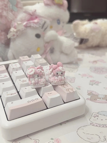 ［メカニカルキーボード］サンリオ マイメロディ&ピアノ 手作り キーキャップ【KFILEP】