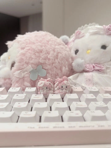 ［メカニカルキーボード］サンリオ マイメロディ&ピアノ 手作り キーキャップ【KFILEP】