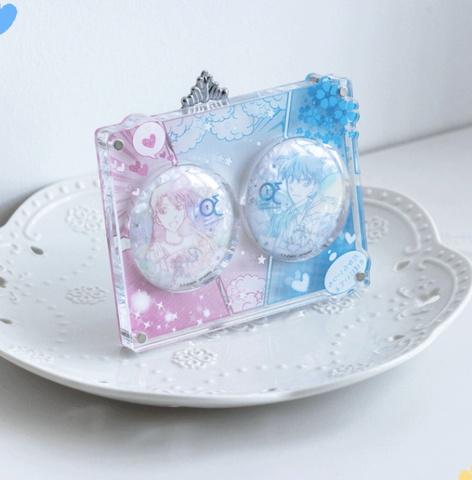 ［推し活グッズ］缶バッジアクリルフレーム 58～75mm【D6P9U7】