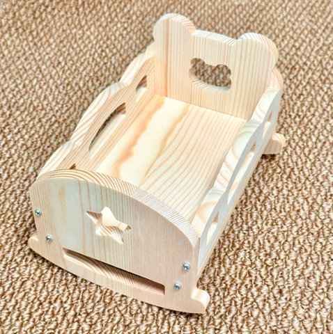 【受注予約】［ぬい小物］10/15/20cm 無属性 ぬいぐるみ用 ベッド【婴儿床】