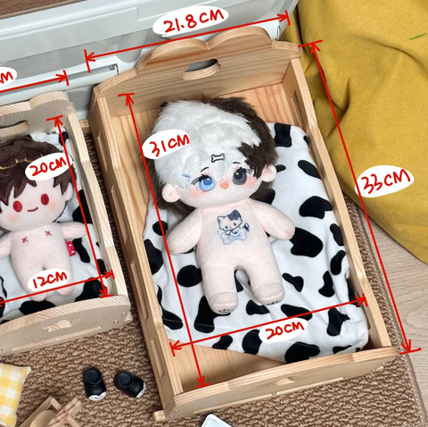 【受注予約】［ぬい小物］10/15/20cm 無属性 ぬいぐるみ用 ベッド【婴儿床】