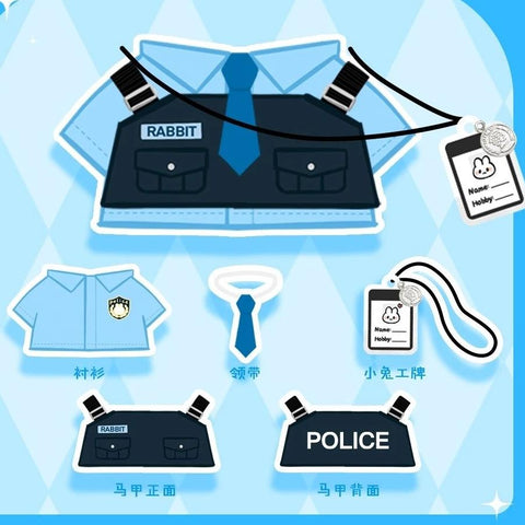 【受注予約】［ぬい服］10cm 無属性 ぬいぐるみ用 お洋服【警官】