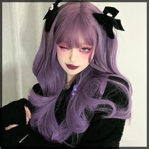 ウィッグ］紫 ロング 巻き髪 – candymoon